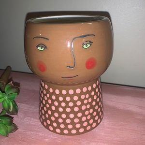 Opalhouse New from Target Stoneware 4” Face Vase Planter